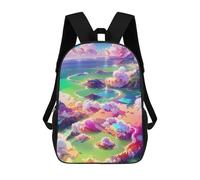 sinyumoney Fantasy Cloudscape Kids Backpack,School Backpack Kids School Bag 3D Printed Cartoon Large Capacity Backpack for Kids Boys And Girls 17inch