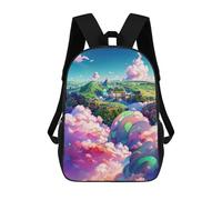 sinyumoney Fantasy Cloudscape Village Backpack School Water Resistant Travel Backpack Computer Bag for Girls Boys Teenage 17inch
