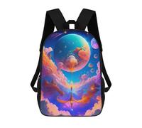 sinyumoney Fantasy Cloudscape with Celestial Lights School Backpack Secondary Causal Travel High School Bags for Campus Outdoor Travel Sports 17inch