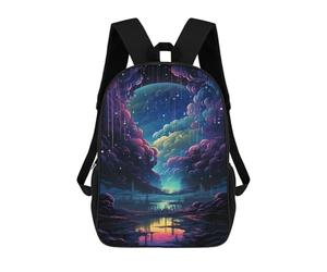sinyumoney Fantasy Cloudscape with City Reflections School Backpack Fashion Stationery Backpack Waterproof Casual Daypacks for Men/Women 17inch