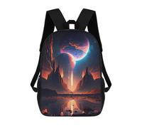 sinyumoney Fantasy Cosmic Dreamscape Backpack 3D Printed Children's School Backpack Kids Travel Backpacks High Capacity Book Bags Children's Backpack Rucksack 17inch