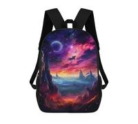 sinyumoney Fantasy Cosmic Landscape Backpack School Daypacks Business Backpack Water Resistant Bookbag for Boys/Girls/Teenagers 17inch