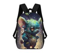 sinyumoney Fantasy Creature with Planetary Theme 3D Printed Children's School Backpack for Kids High Capacity Travel Rucksacks Book Bags Kids School Bag Back Pack 17inch