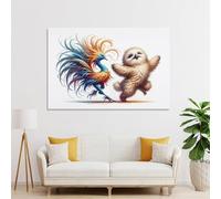 sinyumoney Fantasy Creatures Dance Art Work for Home Walls Wall Decor Ready to Hang for Bathroom Toilet Decor Large Canvas Wall Art for Living Room 16x24inch(40x60cm)