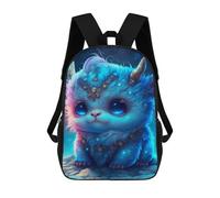sinyumoney Fantasy Cute Baby Dragon Art Print Backpack School Bag Rucksack Casual Daypacks School Work Travel Bag for Teenage Girls Boys Women Men 17inch