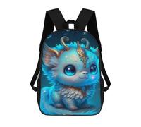 sinyumoney Fantasy Cute Baby Dragon Plush Toy Children's Backpacks 17inch School Backpack 3D Printed Bag Bookbag for Kids Travel Rucksacks Boy Girl Book Bags Kids School Bag