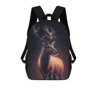 sinyumoney Fantasy Deer in Rain Kids' Backpack 3D Printing School Bag Boys Cool Daypacks Casual Knapsack Fun Back Bag for Kids And Teenager 17inch