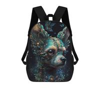 sinyumoney Fantasy Dog Portrait Backpack School Rucksack Casual Daypacks School Work Travel Bag for Boys/Girls/Teenagers 17inch
