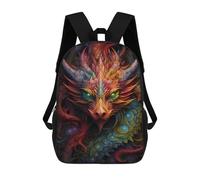 sinyumoney Fantasy Dragon Artwork-22 School Backpack Fashion Stationery Backpack Waterproof Casual Daypacks for Men/Women 17inch