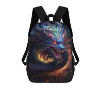 sinyumoney Fantasy Dragon Artwork -8 Backpacks 3D Printed 17inch Kids School Backpack Outdoor Casual Daypack Casual Travel Bags for Middle School Students