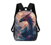 sinyumoney Fantasy Dragon Colorful Backpack School Bag Lightweight Schoolbag Dayback Bookbag College for Men/Women 17inch
