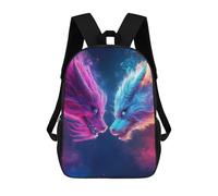 sinyumoney Fantasy Dragon Duel Art Print Backpack School Computer Rucksack for School/Work/Travel- Perfect for Travel, Work And Daily Use 17inch