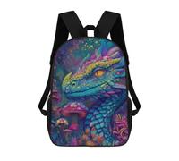 sinyumoney Fantasy Dragon Forest Scene-1 School Backpack Fashion Stationery Backpack Waterproof Casual Daypacks for Men/Women 17inch