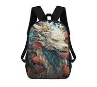 sinyumoney Fantasy Dragon Head Artwork School Bags Large Water Resistant Laptop Backpack - Perfect for Travel, Work And Daily Use 17inch