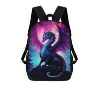 sinyumoney Fantasy Dragon in The Sky Children's Backpacks School 3D Printed Bag Bookbag for Kids Travel Rucksacks Boy Girl Book Bags Kids School Bag 17inch