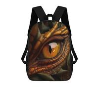 sinyumoney Fantasy Dragon Orange Eye Children's Backpacks School Backpack 3D Printed for Kids Travel Rucksacks Book Bags Kids 17inch School Bag