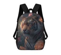 sinyumoney Fantasy Floral Tiger Backpack School Bag Lightweight Schoolbag Dayback Bookbag College for Girl, Teen Girls 17inch