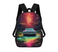 sinyumoney Fantasy Forest Car Adventure School Bags Rucksack Casual Daypacks School Work Travel Bag for Teenage Girls Boys Women Men 17inch