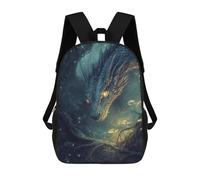 sinyumoney Fantasy Forest Dragon Artwork Backpack School Bag Travel College Rucksack Backpacks for Girl, Teen Girls 17inch