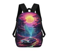 sinyumoney Fantasy Forest Drive School Backpack High Secondary School Bags Casual Backpack for Girl, Teen Girls 17inch