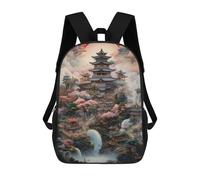sinyumoney Fantasy Forest in Japan Backpacks 3D Printed 17inch Kids School Backpack Outdoor Casual Daypack Casual Travel Bags for Middle School Students