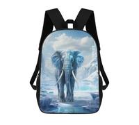 sinyumoney Fantasy Frozen Elephant Rucksack Large Lightweight Casual Backpack for Campus Outdoor Travel Sports 17inch