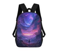 sinyumoney Fantasy Galaxy Journey Backpack School Bag Rucksack Casual Daypacks School Work Travel Bag for Teenage Girls Boys Women Men 17inch