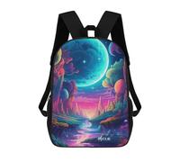 sinyumoney Fantasy Galaxy Landscape -1 Backpack Cartoon Plush Bag, 3D Backpack for Kids School Bag Birthday Gift Idea for Boys And Girls 17inch