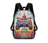 sinyumoney Fantasy Game Controller Artwork -1 Kids Children School Backpack Bookbags Casual Travel Rucksack Boys Girls Large Capacity Daypack 17inch