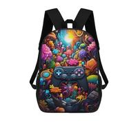 sinyumoney Fantasy Game Controller Backpack for Boys Teen Students, Girls Rucksack Bags Toddler Elementary Middle School Bookbag 17inch