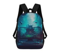 sinyumoney Fantasy Gaming Setup Backpacks Kids School Backpack School Bag 3D Printed School Bag for Boys Elementary And Middle School Students 17inch