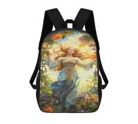 sinyumoney Fantasy Garden Goddess -3 Backpack School Bag Work Laptop Backpack Rucksack Bag for Boys/Girls/Teenagers 17inch
