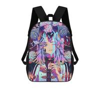 sinyumoney Fantasy Garden Portrait School Bags Daypacks Business Backpack Water Resistant Bookbag for Men, Women & Teenage Boys 17inch