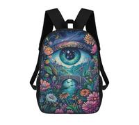 sinyumoney Fantasy Garden with Eye Skyline 3D Printed 17inch School Bag Children's School Backpack Travel Backpacks Casual Fashion Bag for Kids School Students