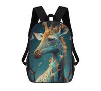 sinyumoney Fantasy Giraffe Portrait Children's Backpack, Schoolbag Large Capacity Students Bookbag Rucksack Knapsack for Boys Girls Adults Teen 17inch