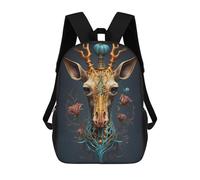 sinyumoney Fantasy Giraffe Portrait Children's School Backpack Fashion Casual Children's Backpacks 3D Printed School Bags Boy Large Backpack 17inch