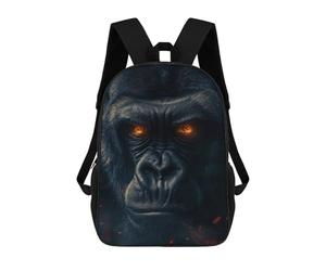 sinyumoney Fantasy Gorilla Glowing Backpacks 3D Printed 17inch Kids School Backpack Outdoor Casual Daypack Casual Travel Bags for Middle School Students