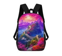 sinyumoney Fantasy Great Wall Landscape Backpack 3D Print Kids Bag Elementary Students Daypack Lightweight School Bag for Children Girls Boys Nursery Lunch Pack 17inch