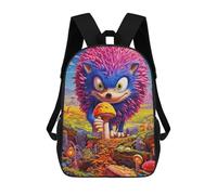 sinyumoney Fantasy Hedgehog in Mushroom Land Backpack Cartoon Plush Bag, 3D Backpack for Kids School Bag Birthday Gift Idea for Boys And Girls 17inch