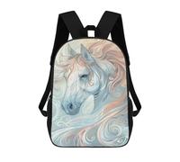 sinyumoney Fantasy Horse Art Print Backpack School Lightweight Airport College Students Back Pack for School/Work/Travel 17inch