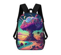sinyumoney Fantasy Island with Giant Tree Backpacks Kids School Backpack School Bag 3D Printed School Bag for Boys Elementary And Middle School Students 17inch