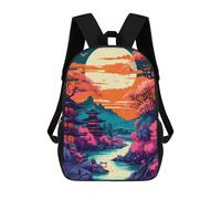 sinyumoney Fantasy Japan O2 Backpack School Bag Rucksack Casual Daypacks School Work Travel Bag for Men, Women & Teenage Boys 17inch
