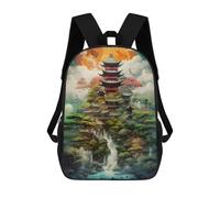 sinyumoney Fantasy Landscape 33 School Bags Water Resistant School Bag Business Backpack - Perfect for Travel, Work And Daily Use 17inch