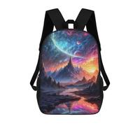 sinyumoney Fantasy Landscape Backpack 3D Printed Children's School Backpack Kids Travel Backpacks High Capacity Book Bags Children's Backpack Rucksack 17inch