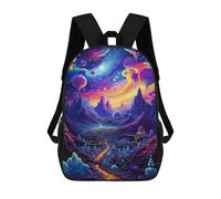 sinyumoney Fantasy Landscape with Lava River School Bag 3D Printed Backpacks Fashion Kids School Backpack Boys Rucksacks for Boys Middle School Students 17inch