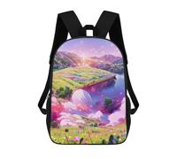 sinyumoney Fantasy Landscapes A Dreamy Journey Backpacks 3D Printed Kids School Backpack School Bag Fashion Rucksacks for Boys Elementary And Middle School Students 17inch