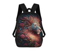 sinyumoney Fantasy Lion Art Print-1 School Backpack Water Resistant Travel Backpack Computer Bag for Men, Women & Teenage Boys 17inch