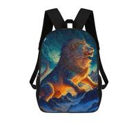 sinyumoney Fantasy Lion Art Print-13 School Backpack Fashion Stationery Backpack Waterproof Casual Daypacks for Camping Outdoor Adventures And Daily Travel 17inch