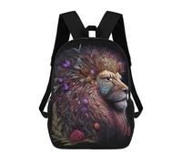 sinyumoney Fantasy Lion Art Print-2 Backpack School Bag Daypacks Business Backpack Water Resistant Bookbag for Girls Boys Teenage 17inch