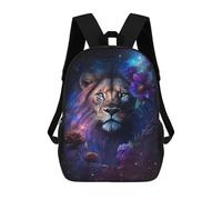 sinyumoney Fantasy Lion Art Print-2 Backpack School Bag Secondary Causal Travel High School Bags for Boys/Girls/Teenagers 17inch